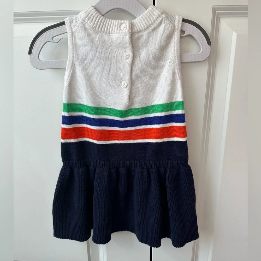 Janie and Jack Sleeveless Tennis Sweater Dress (Size 12-18 Months)